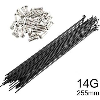20pcs 14G Steel Spokes for MTB Road Bike 250-280mm