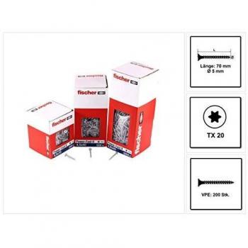 Fischer PowerFast II CTF 5,0 x 70, Spanplattenschraube (200 Stk.)