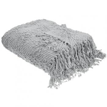 Tissu gris Vella Couverture pour lit 220x240 cm
