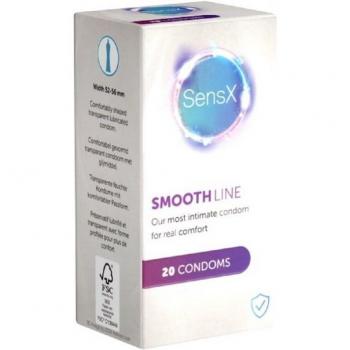 SensX SmoothLine – 20 kondome, keine tierischen Bestandteile, extra Feuchtigkeit