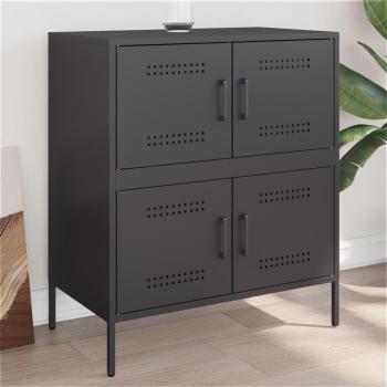 Armoire latérale noire 68x39x79 cm en acier