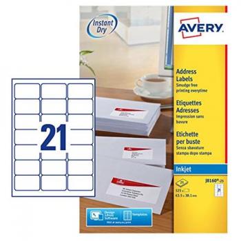 Avery 21 Label QuickDRY White A4 Sheet