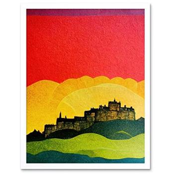 Coral & Blue Edinburgh City Wall Decor