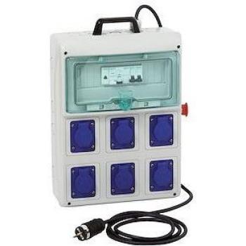 Coffret Mureva 6 prises 16A avec cordon