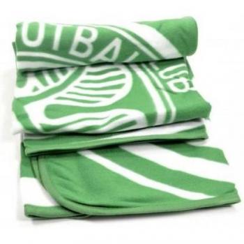 Coppia di coperta in pile Celtic FC One Size Verde/Bianco