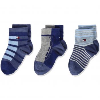 Tommy Hilfiger Jungen Socken Baby TH ORIGINAL GIFTBOX 3P, 3er Pack, Pink (19-22)
