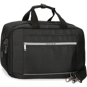 Movom Borsa Travel 40×25×20 cm Nera con Connettore USB e Tracolla