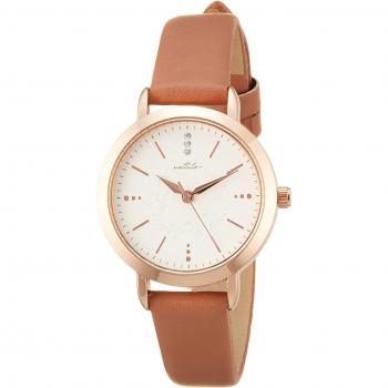 Brown Leather Fieldwatch – Waterproof Floral Design with Gold Details