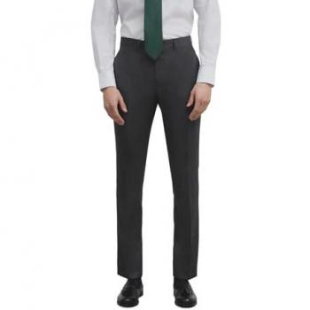 Silbon Pantalón de traje gris stretch y estilo cruzado