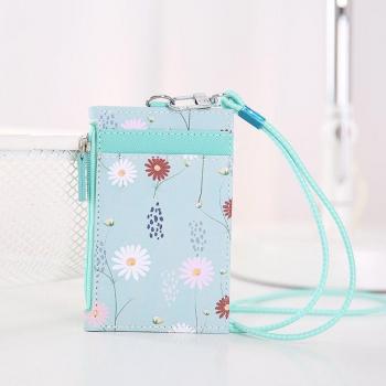 Funda para Tarjeta de Identidad con Lanyard de Flores, 1 Unidad