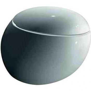 WC Mural LAUFEN Alessi, rondelle, sans encastrement, 585x390, Blanc LCC, kit de Montage Inclus
