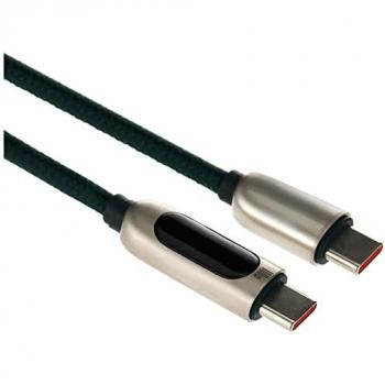 Baseus USB-C auf USB-C Schnelllade-Datenkabel 100W mit Display 2m grün
