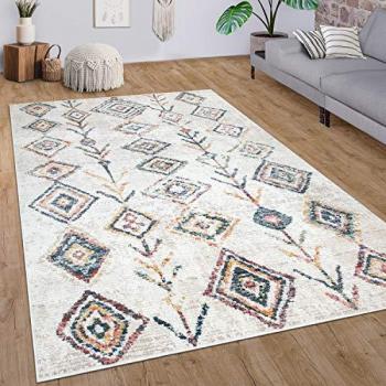 Tappeto Moderno Pelo Corto Motivo Diamante 80x150 cm