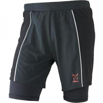Pantalón corto Altus Len negro blanco naranja