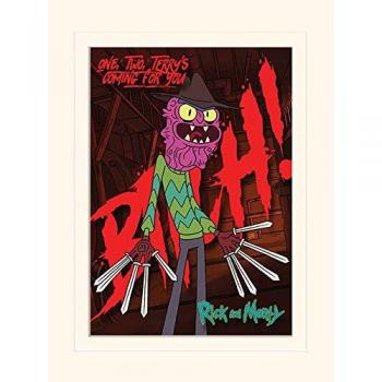 Pyramid International Rick e Morty (Spaventoso Terry) – Montato Stampa Memorabilia 30 x 40 cm