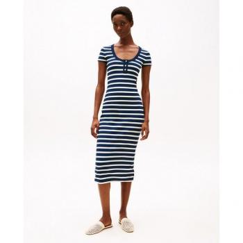Tommy Hilfiger Vestido Midi Elegante de Silueta Slim