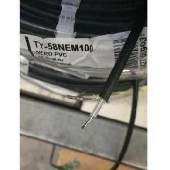 ITC AL METRO CAVO COASSIALE SPECIALE PER RADIOFREQUENZA RG58 50OHM TY-58NEB500