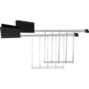 Pinze per tostapane Alessi Plissé, set da 2, colore nero