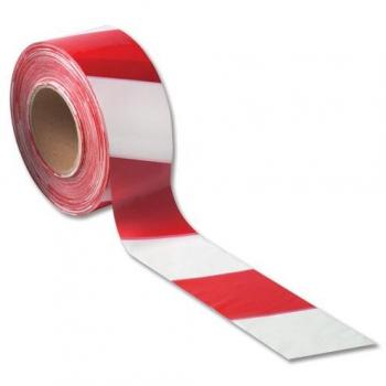 Flexocare Polythene Barrier Tape 72mmx500m Red/White 7101001