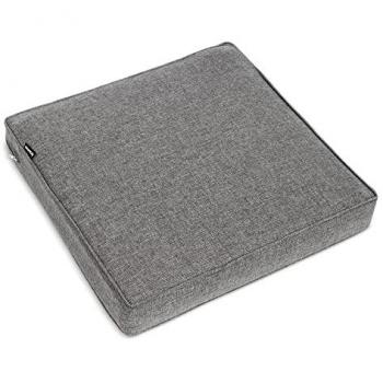 Coussin extérieur 70x70 cm BOMOE Ilano – Housse lavable, protection UV, gris clair, lounge