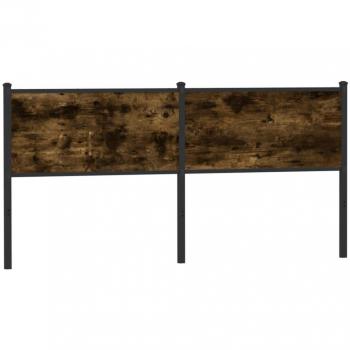 Headboard 180 cm Smoked Oak Engineered Wood and Steel vidaXL
