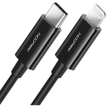 DeleyCON 0,5m USB-C zu Lightning Schnellladekabel für Apple Geräte