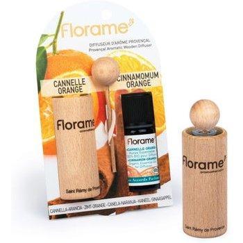 Florame Pack Diffuseur Provençal + 5 Huiles Essentielles Cannelle, Orange, Menthe Poivrée, Eucalyptus Radiata et Lavande Vraie