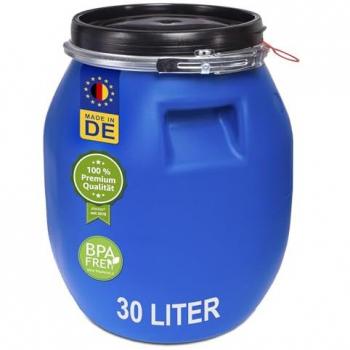 Plasteo Stapelbare 30 l Fässer mit Deckel