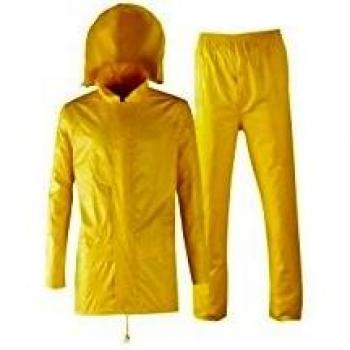 Vêtement de pluie en PVC bleu marine taille M