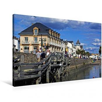 CALVENDO Textil‑Canvas 90 × 60 cm – Kunstdruck „Pornic in der Vendée“