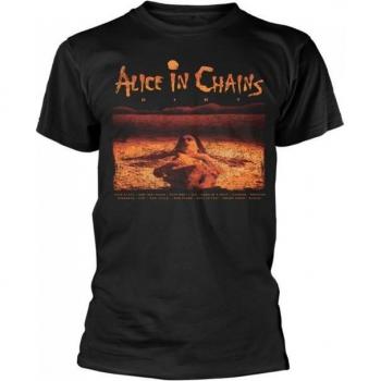 T‑Shirt XL Alice In Chains “Dirt Track List” – Colore Nero