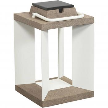 Les Jardins Duratek Teckalu Solar Lantern, White, 36.5cm