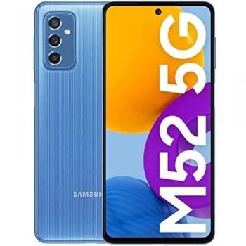Samsung Galaxy M52 5G Mobile Phone SIM Free Android Smartphone 6GB RAM 128GB Storage Light Blue [Amazon Exclusive]