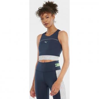 Puma Maglietta Crop Donna Blu