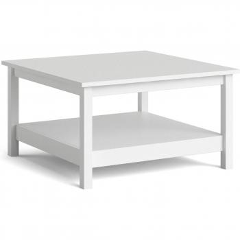 Home affaire Couchtisch Madrid mit zusätzlicher Ablage, 81 x 81 x 45 cm, weiß