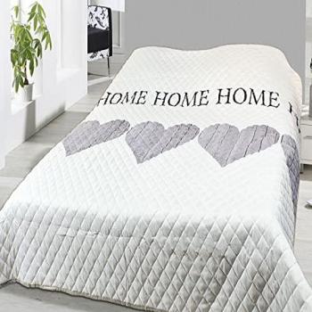 Bettüberwurf „Home Klein“ – Stepped Tagesdecke, 140×210 cm, INDA‑EXCLUSIV
