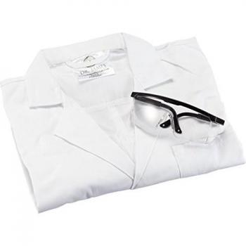 Equipo de investigación Dr. James: bata protectora y gafas