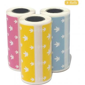 3 Rolls Direct Thermal Sticker Labels 57mm x 30mm for PeriPage A6 BT Printer