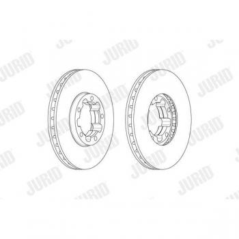 Vorderachsen-Bremsscheibe JURID 569231J (Nissan, Honda, Renault Trucks)