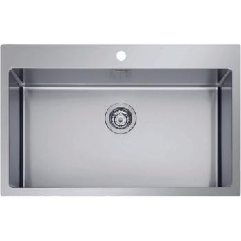 Lavello ICROS 75X51 – Acciaio Inox 304/18/10, Vasca Unica con Foro Miscelatore