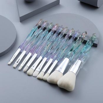Ensemble de pinceaux cosmétiques cristal, 10 pièces
