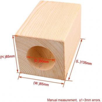 1PC Wooden Round Table Risers 4 Height, 1.97 Groove Width