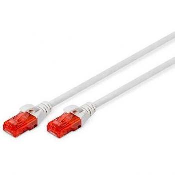 Cable de red Digitus CAT 6 U-UTP, 1m, LAN DSL Ethernet, LSZH, Cobre, AWG 26/7, Blanco