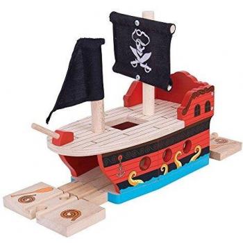 Set de Rails en Bois: Bateau Pirate