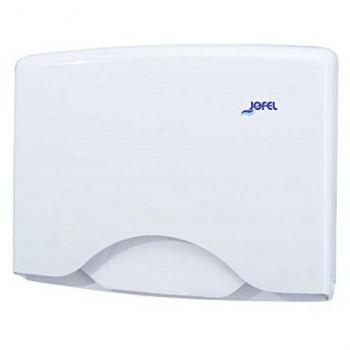 Jofel AM21000 Dispensador Papel Cubreasientos WC, ABS, para 125 Papeles, Blanco