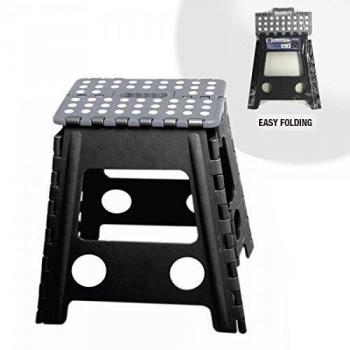 Knight Folding Stool, Durable Skid Resistant Stool for Kids and Adults, Assorted Colours, H39 x L29 x W22 CM