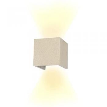 Taos LED Wall Lamp, 12W, 3000K, 1100lm, IP65, White Cement, 3-Year Warranty