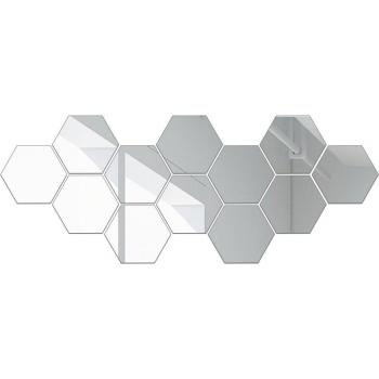 Decoración de pared con pegatinas de espejo 3D