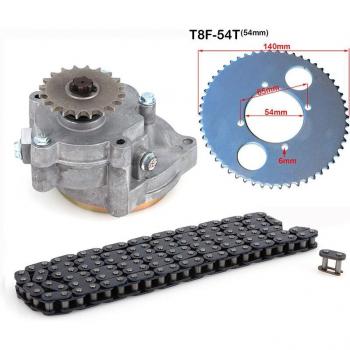 T8F Kupplung Trommel Kettenrad mit Kette für 33cc 43cc 49cc Dirt Bike Scooter ATV Buggy