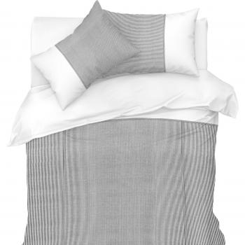 Sophisticated Lincoln Stripe Duvet Cover with Pillowcase – Black, Single